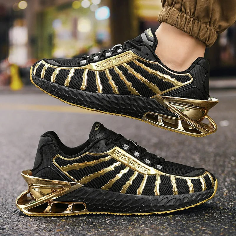 Vanguard Gold-Accent Sneakers