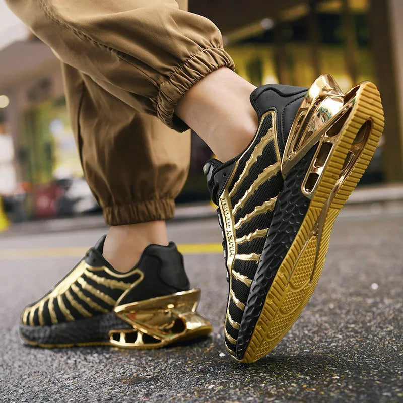 Vanguard Gold-Accent Sneakers