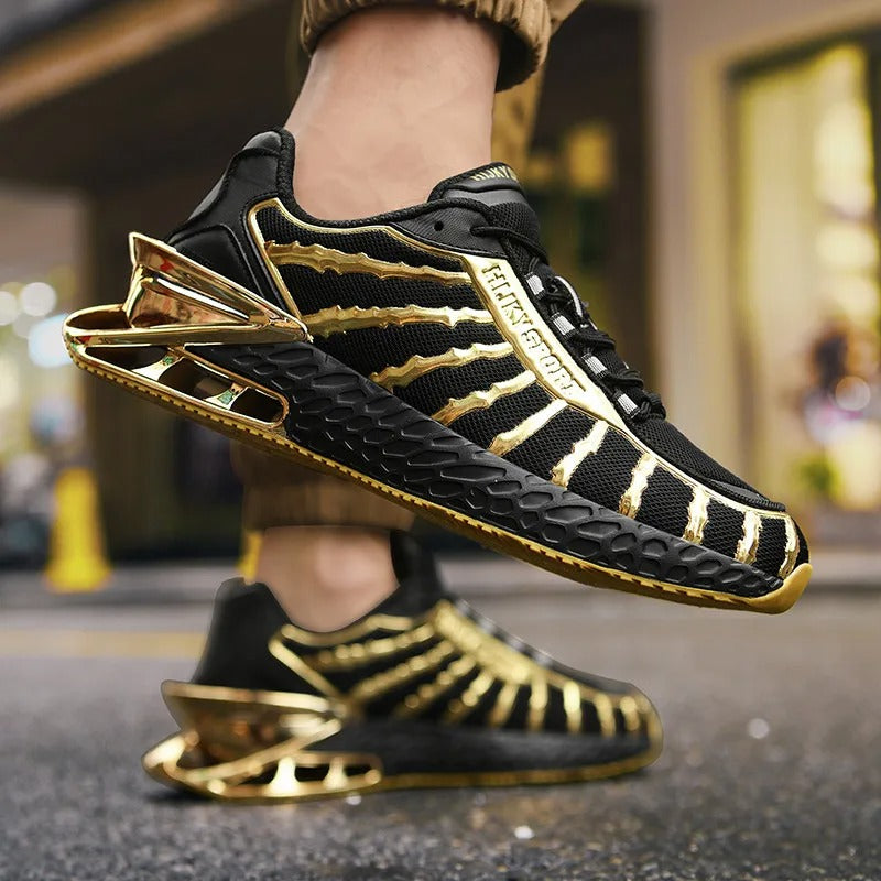 Vanguard Gold-Accent Sneakers