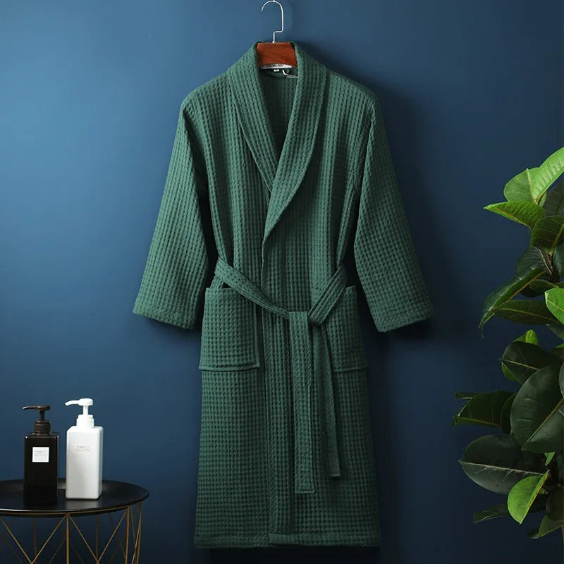 Waffle Cotton Bath Robe