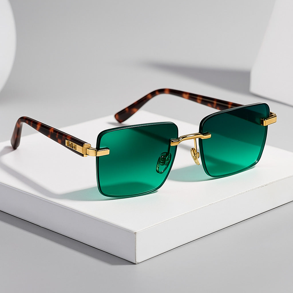 Avery Vintage Rectangle Sunglasses