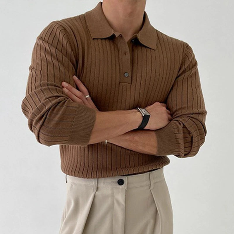 Enord Long Sleeve Wool Polo