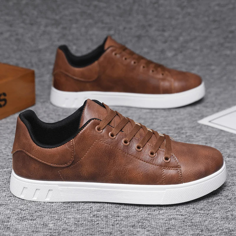 Aston Retro Leather Sneakers
