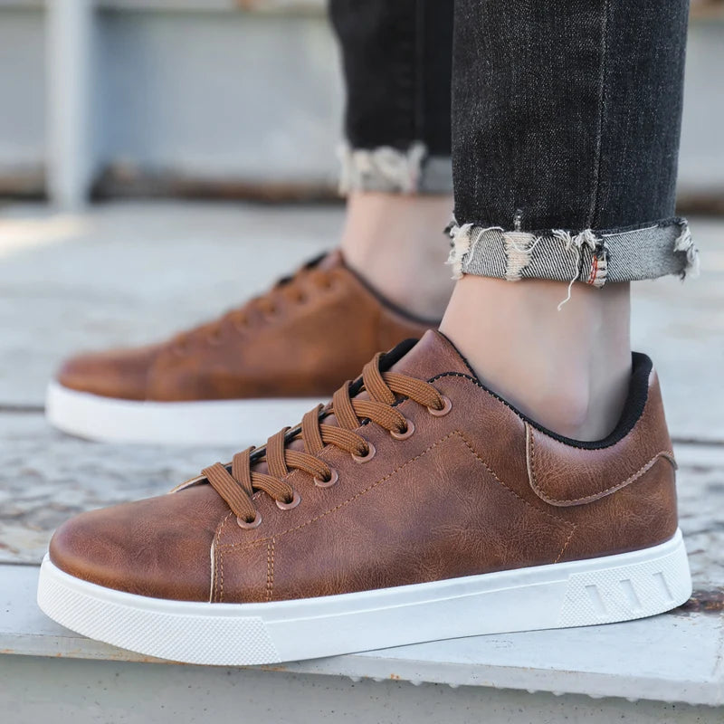 Aston Retro Leather Sneakers