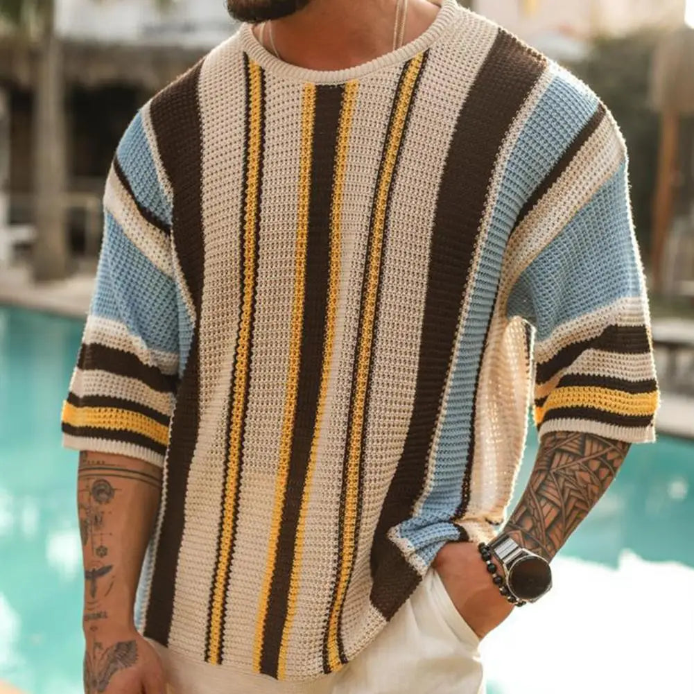 Breezy Summer Stripes Pullover