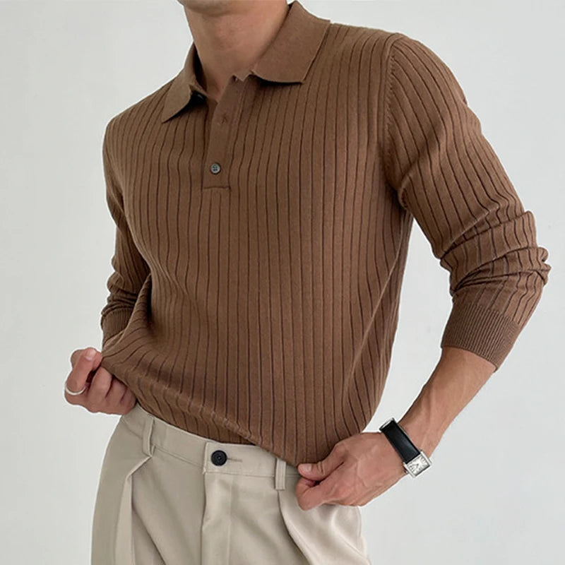 Enord Long Sleeve Wool Polo