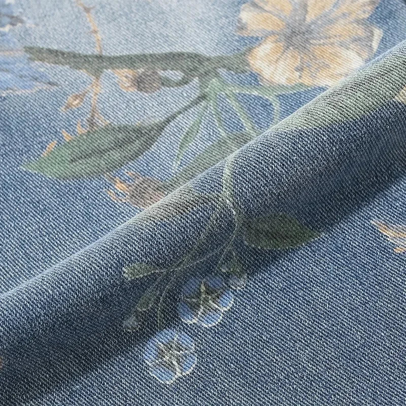 Lucca Vintage Floral Denim Jeans