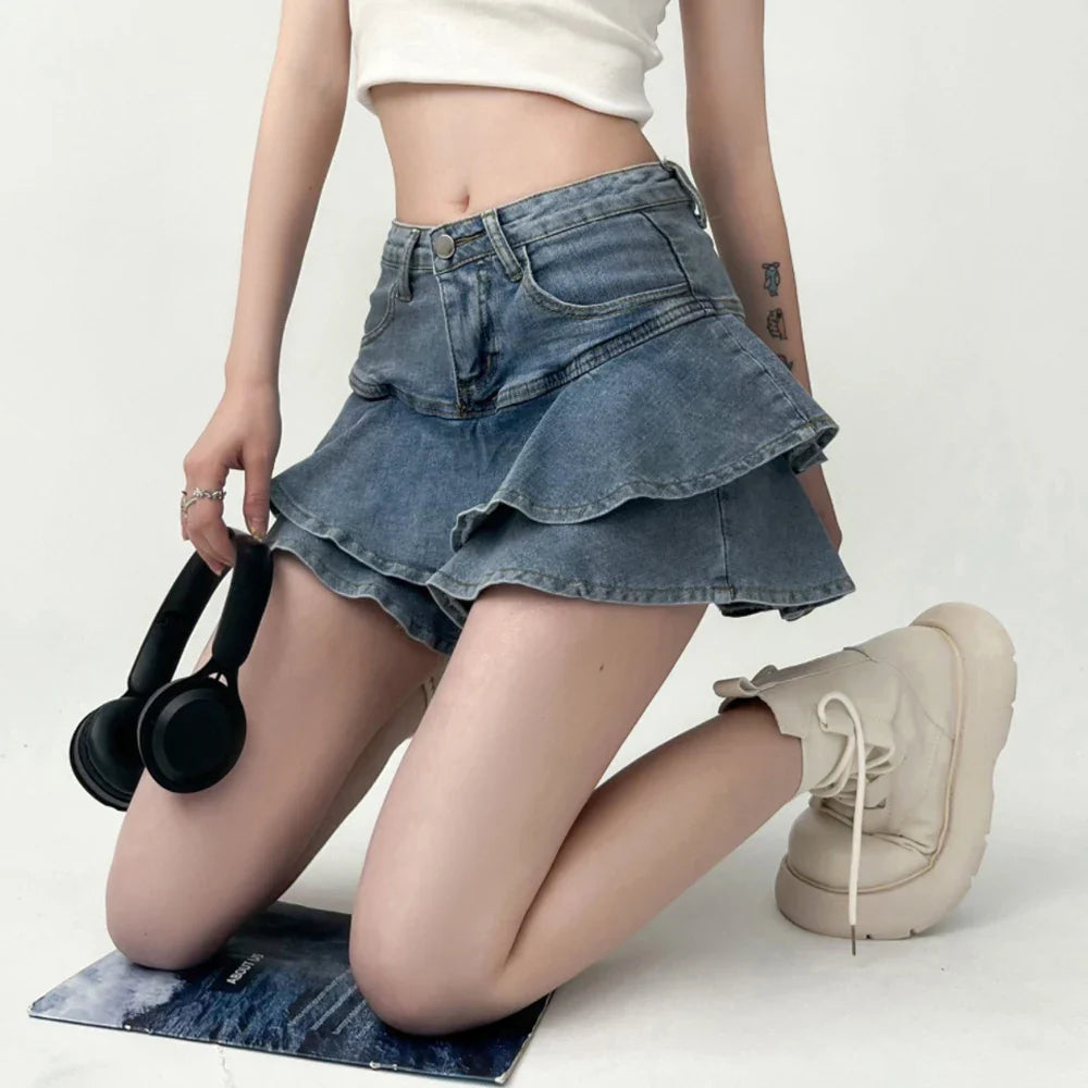 Rhea Denim Skort