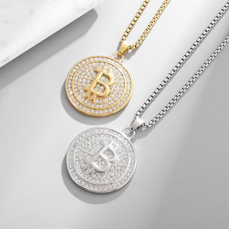 Iced Bitcoin Necklace