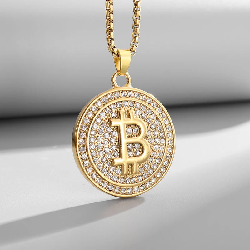 Iced Bitcoin Necklace