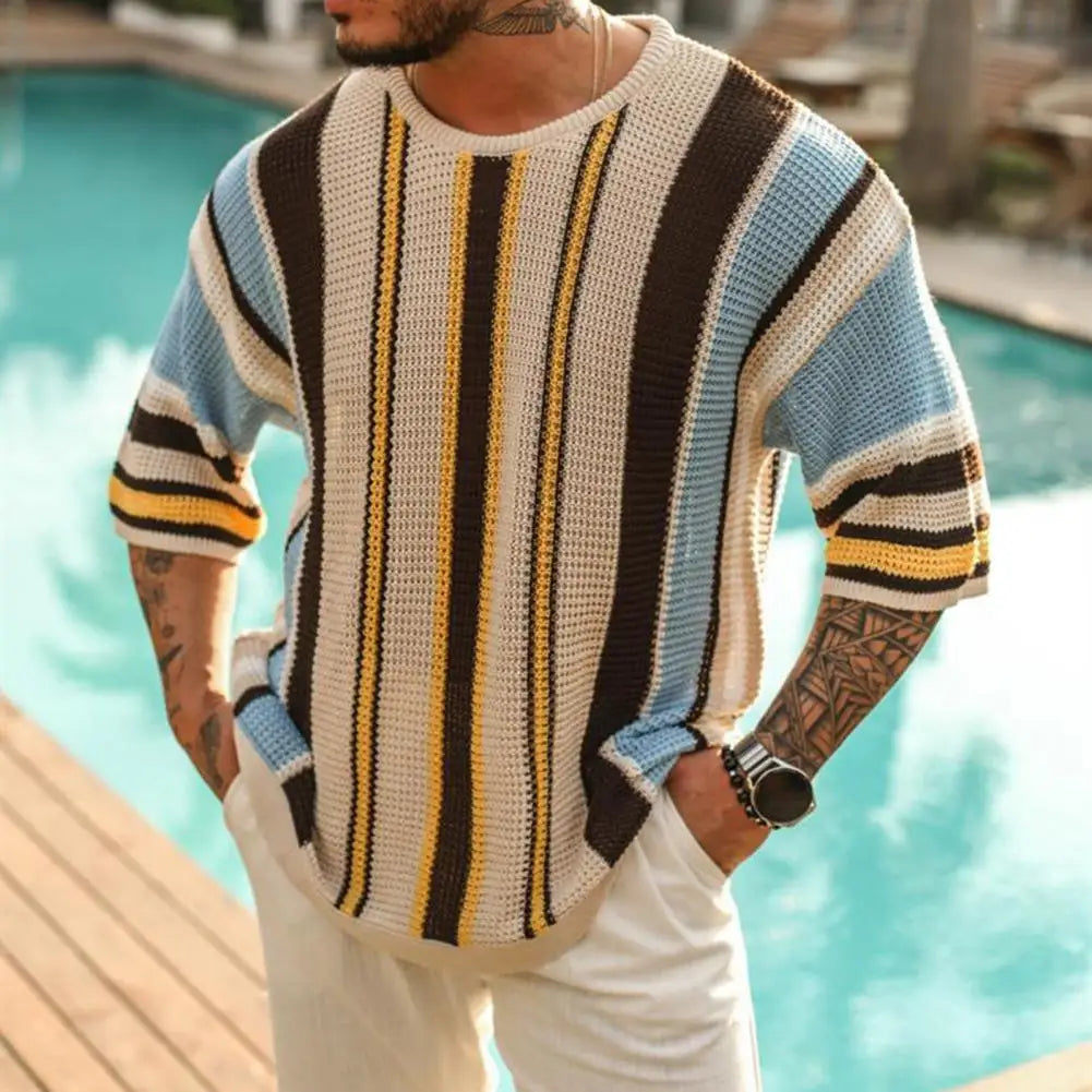 Breezy Summer Stripes Pullover