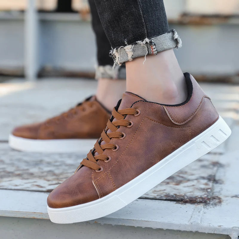 Aston Retro Leather Sneakers