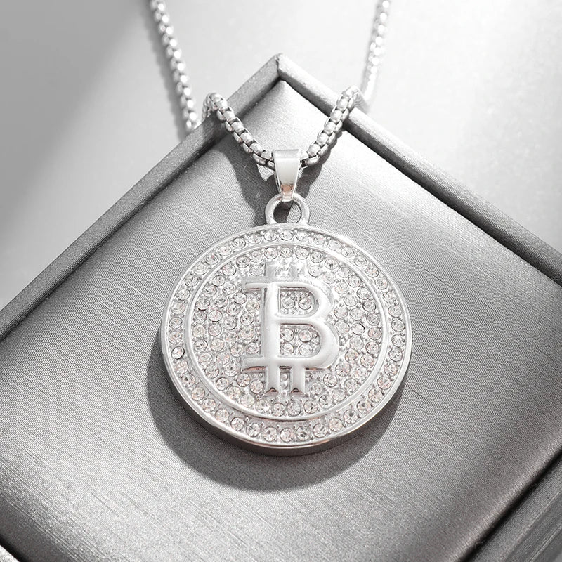 Iced Bitcoin Necklace