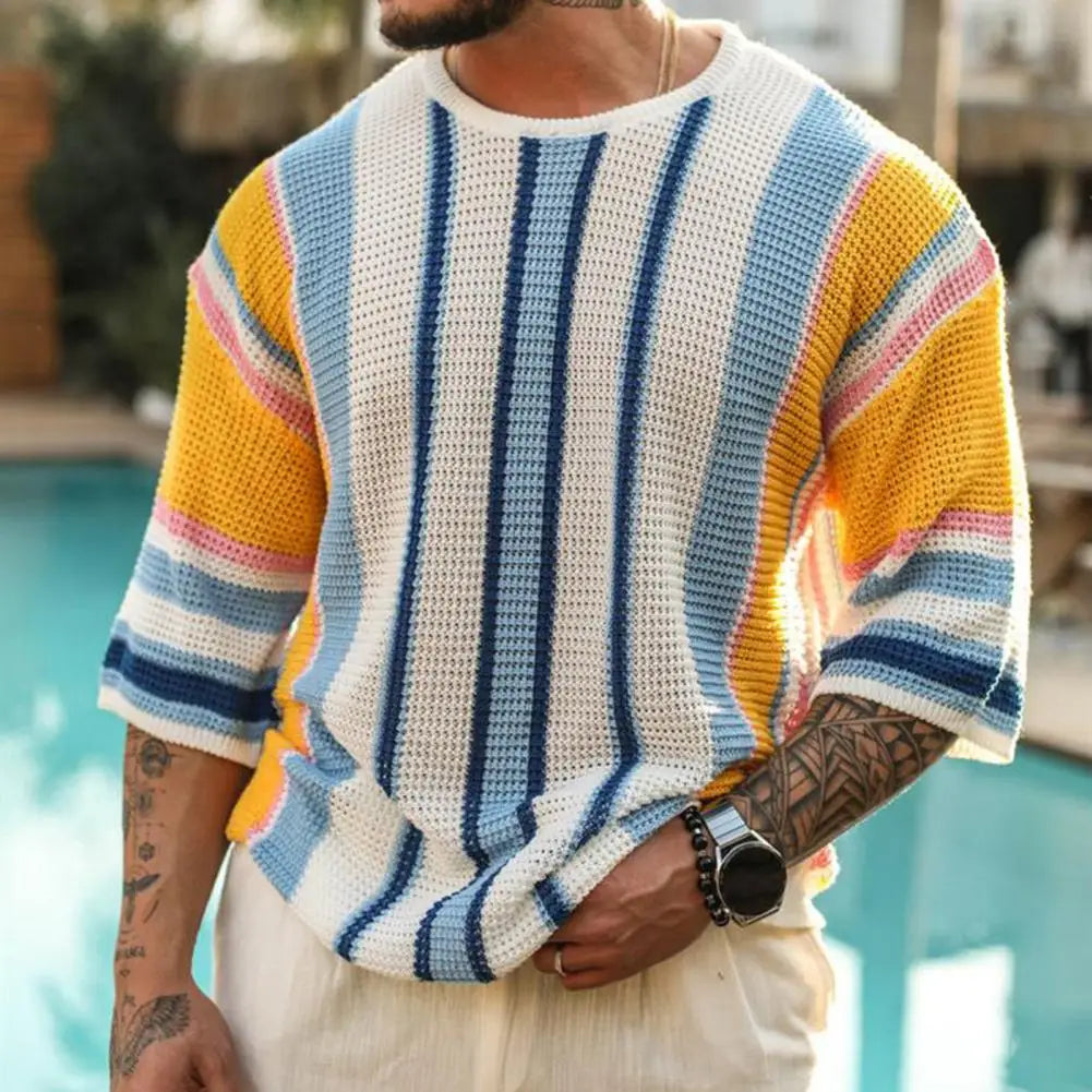 Breezy Summer Stripes Pullover