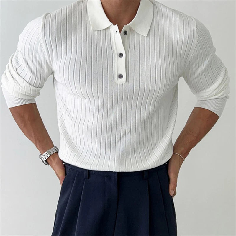 Enord Long Sleeve Wool Polo
