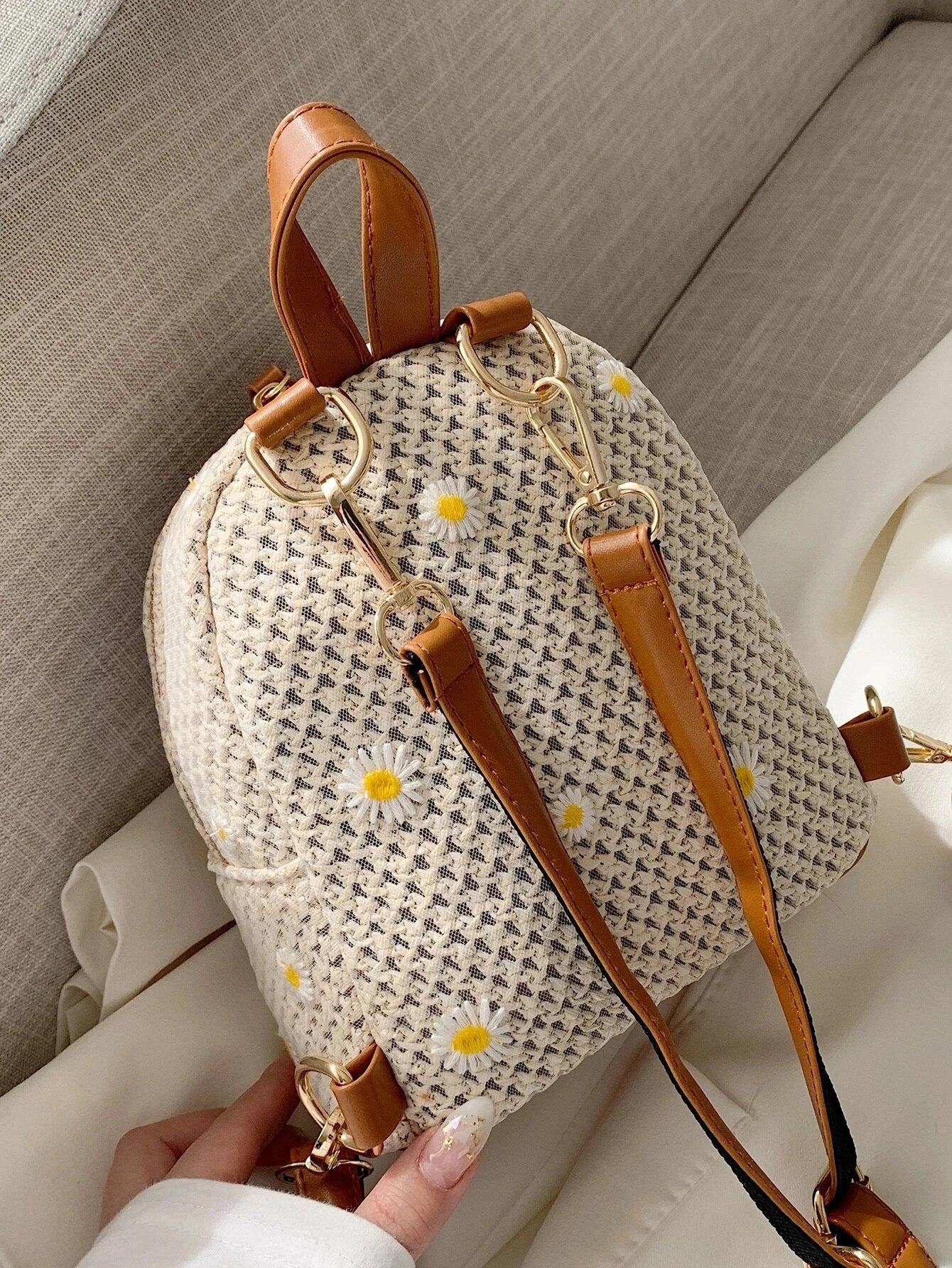 Fiorella Bloom Woven Backpack