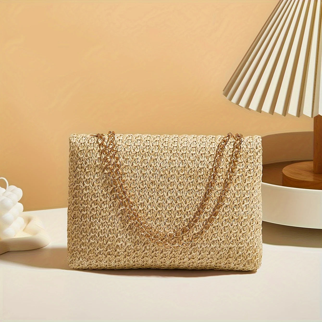 Lina Woven Chain Shoulder Bag