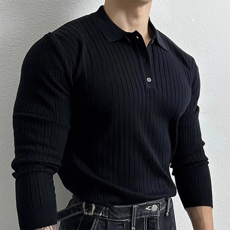 Enord Long Sleeve Wool Polo