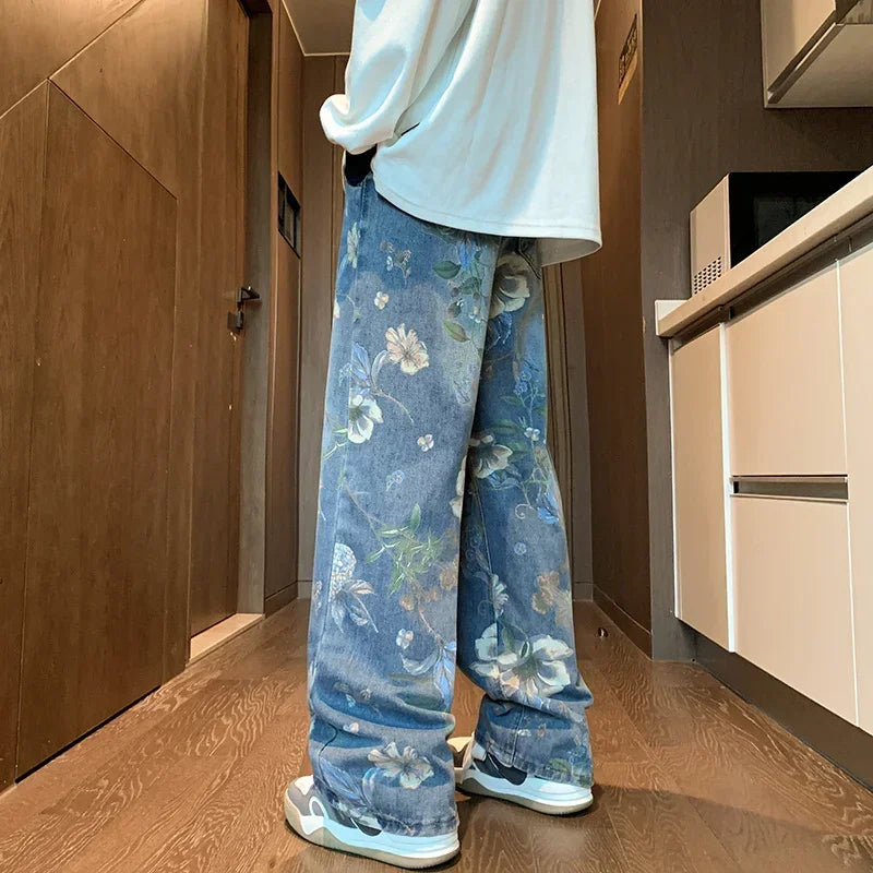 Lucca Vintage Floral Denim Jeans