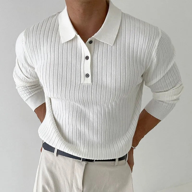 Enord Long Sleeve Wool Polo