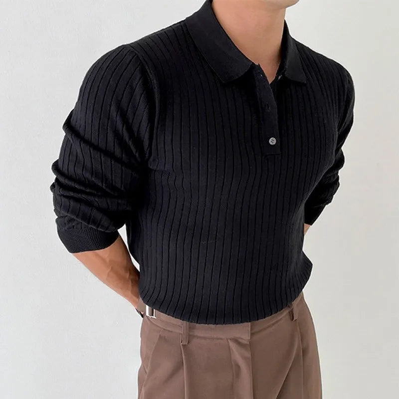 Enord Long Sleeve Wool Polo