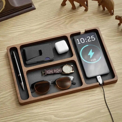Natural Wood Organizer Tray