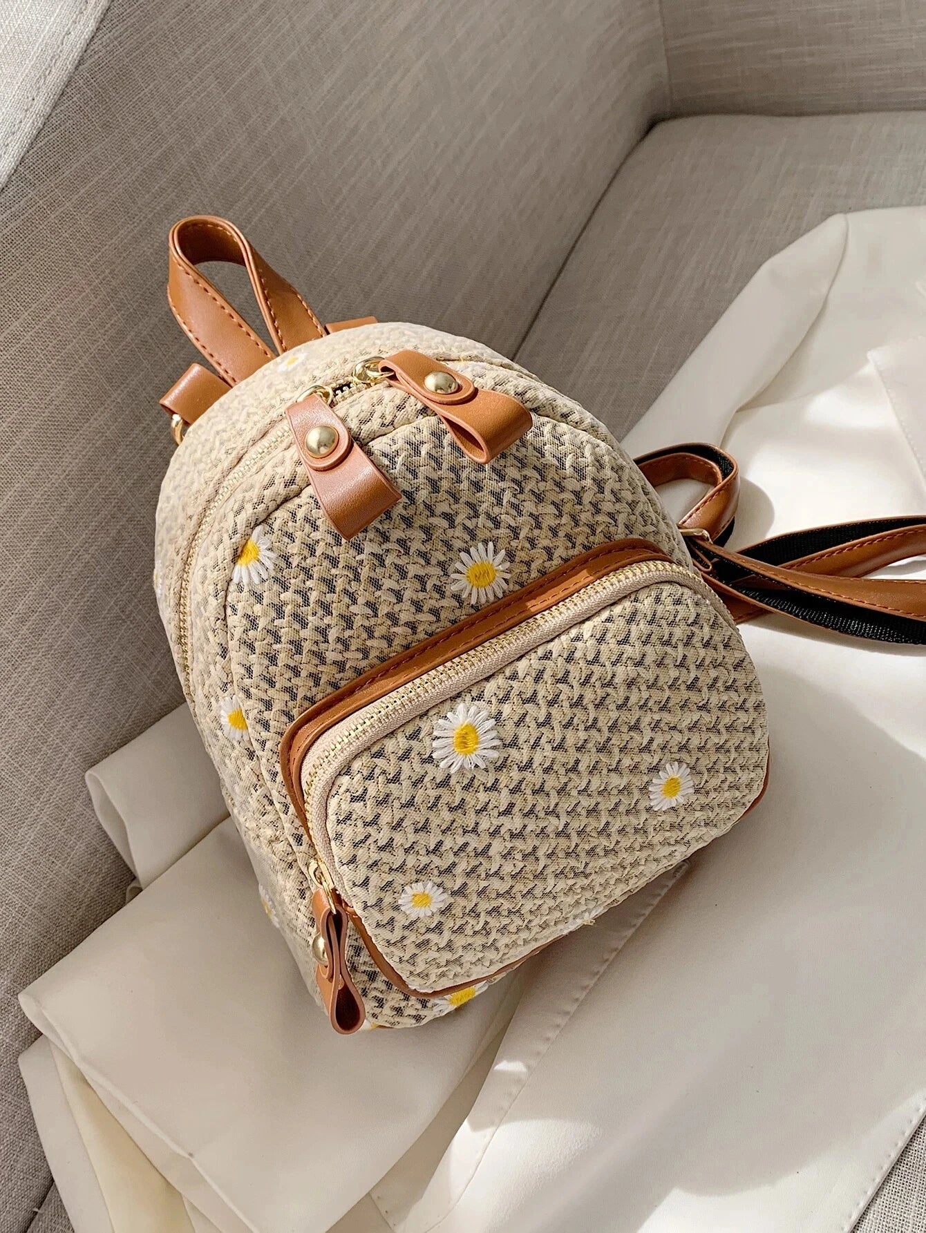 Fiorella Bloom Woven Backpack