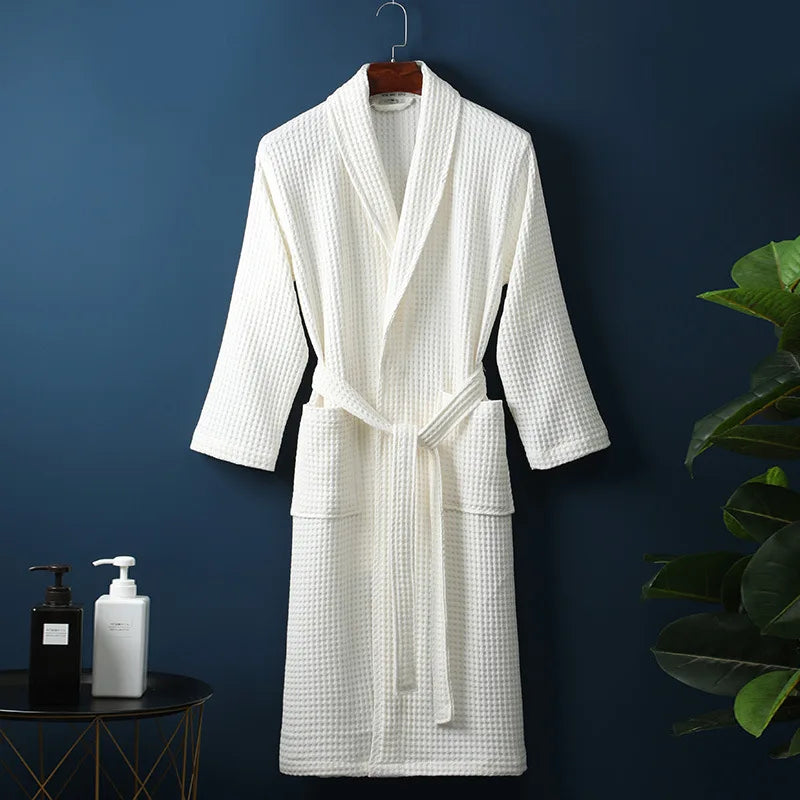 Waffle Cotton Bath Robe