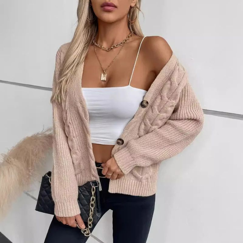 Relaxed Cable Stitch Cardigan