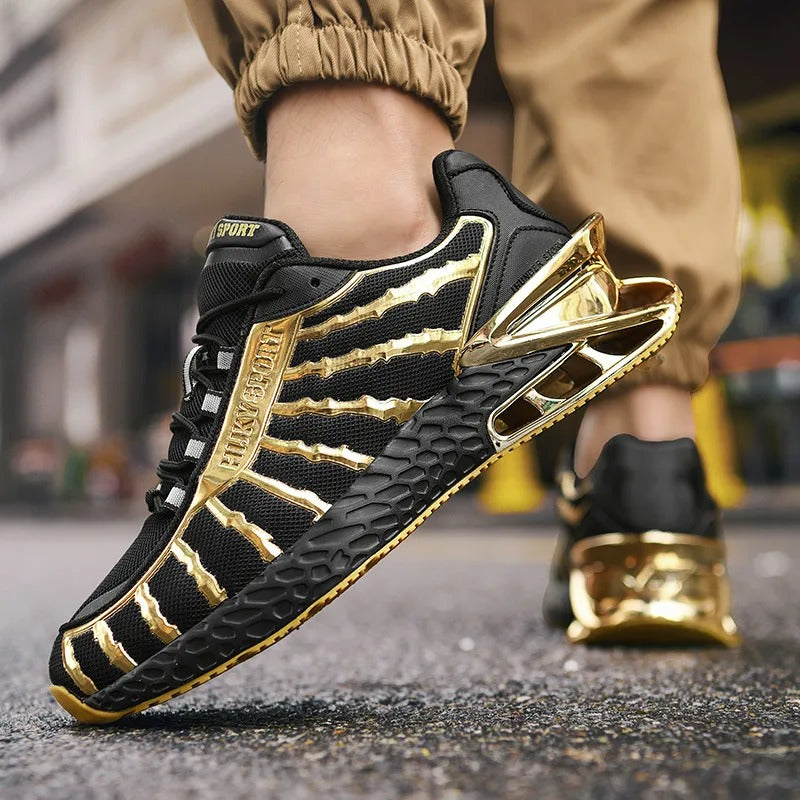 Vanguard Gold-Accent Sneakers