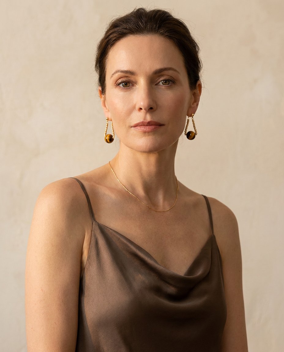 Aurelia Tiger's Eye Earring