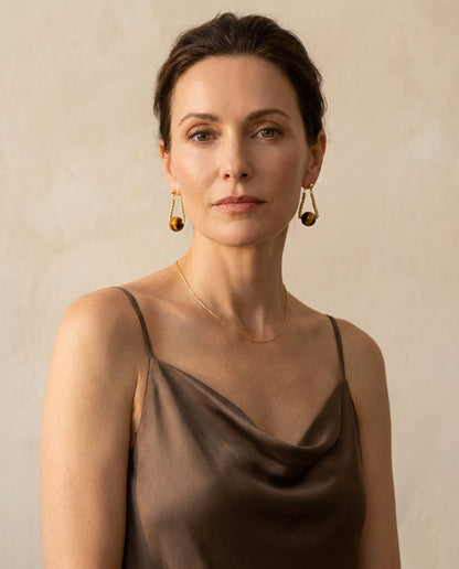 Aurelia Tiger's Eye Earring