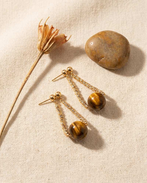Aurelia Tiger's Eye Earring