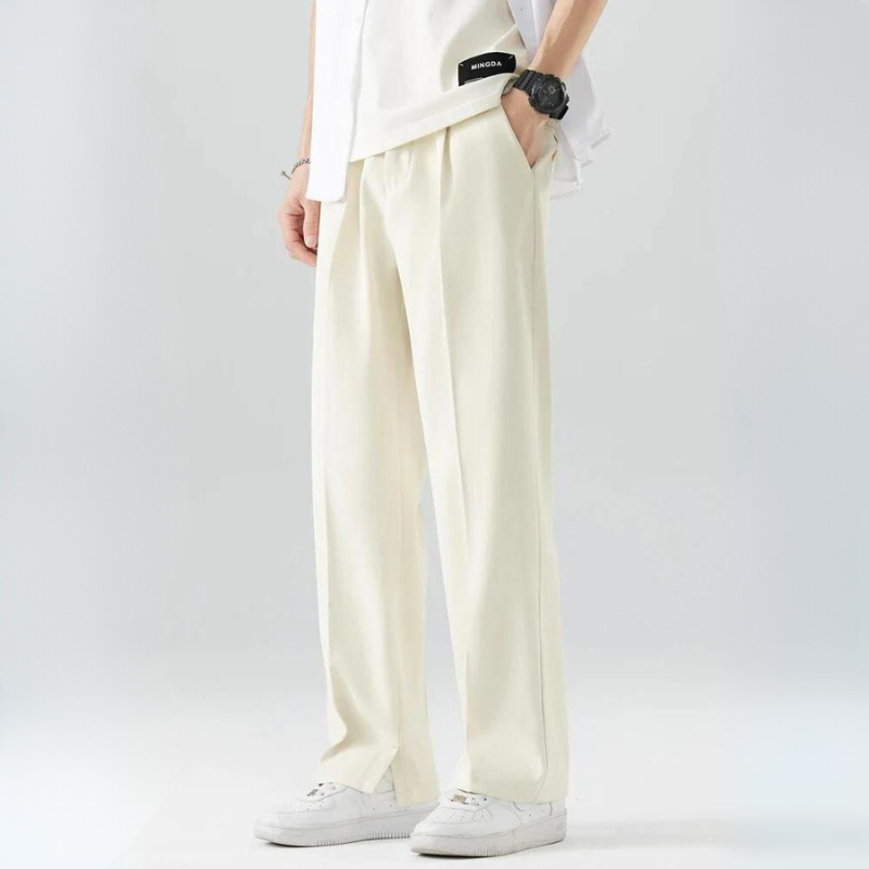 Silk-Touch Casual Pants