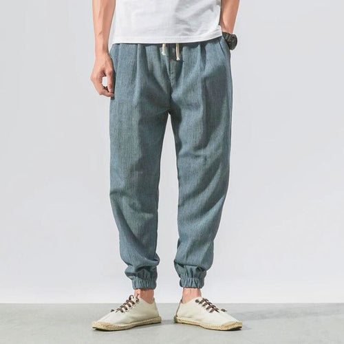 Santorini Linen Drawstring Pants