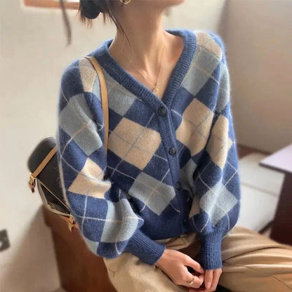 Émilie Soft Plaid Cardigan