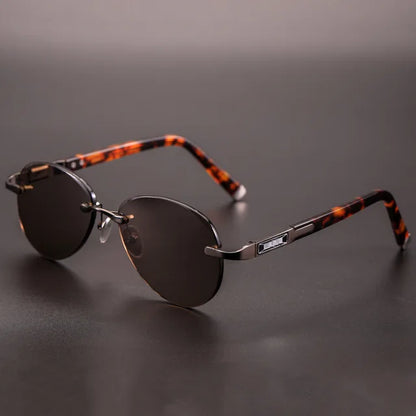 Crystal Rimless Sunglasses