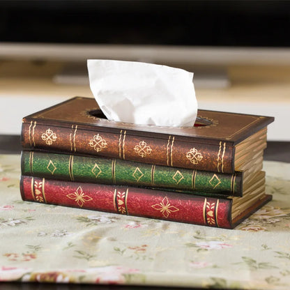 Vintage Book Tissue Box