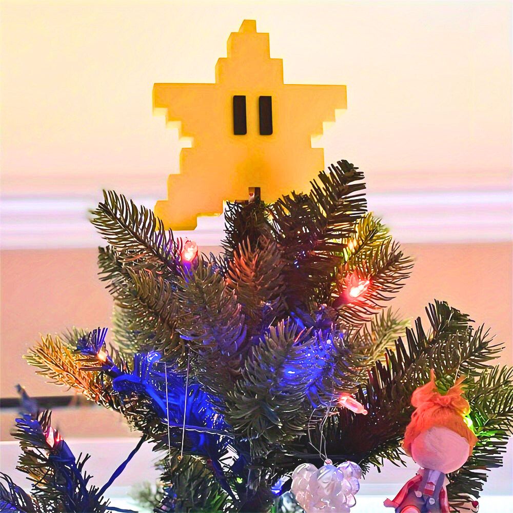 Pixel Star Tree Topper