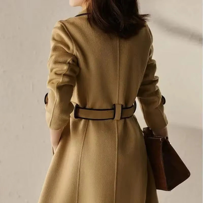 Lucia Belted Woolen Coat