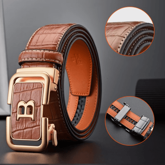 Belucio Signature Genuine Leather Belt