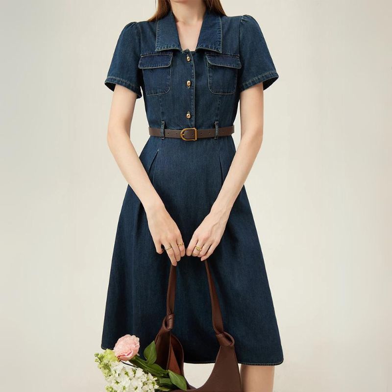 Amanda Short Sleeve Denim Dress