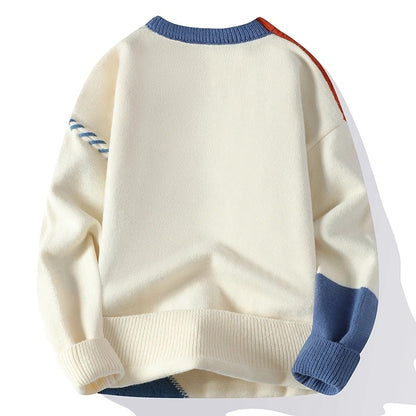 Patchwork Knit Crewneck