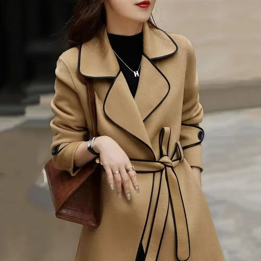 Lucia Belted Woolen Coat