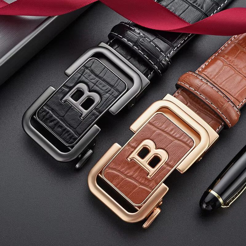 Belucio Signature Genuine Leather Belt