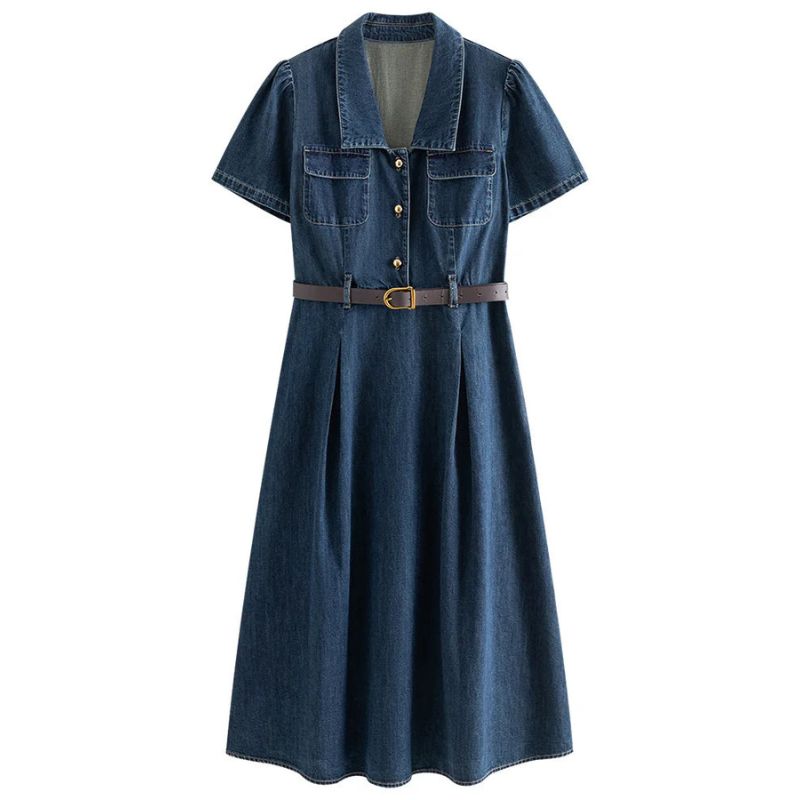 Amanda Short Sleeve Denim Dress