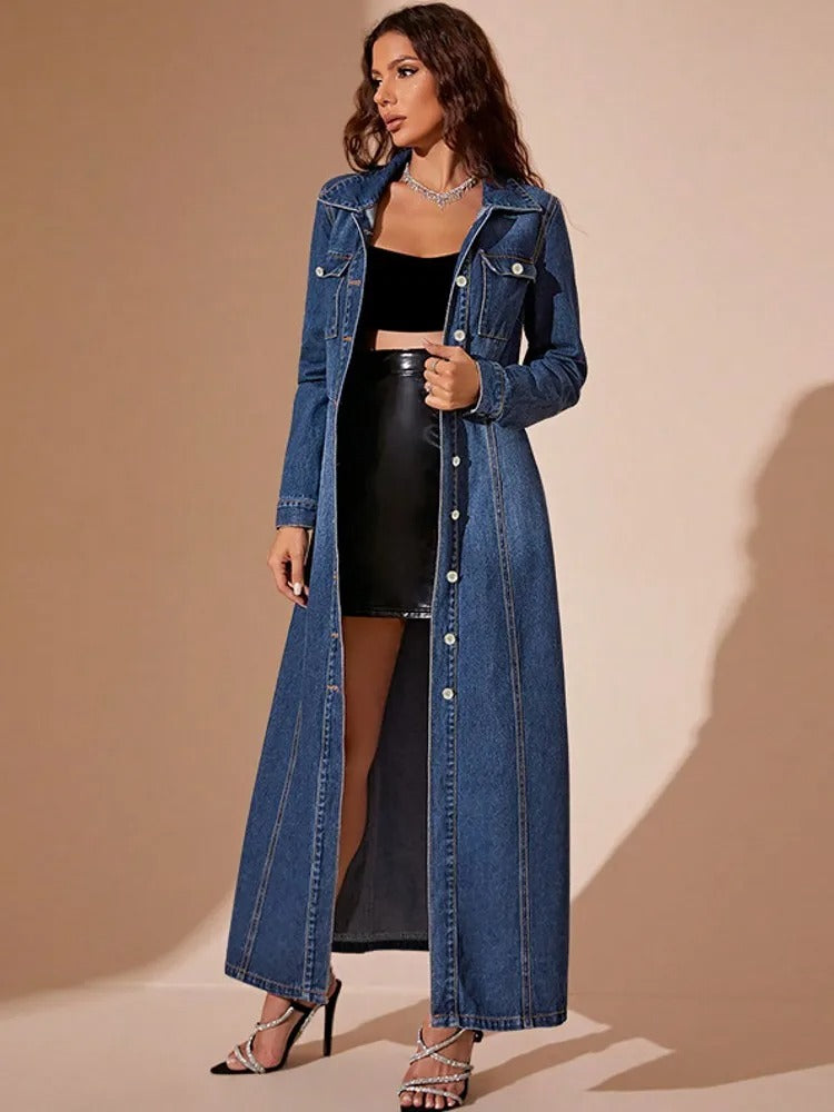 Rhea Denim Maxi Dress