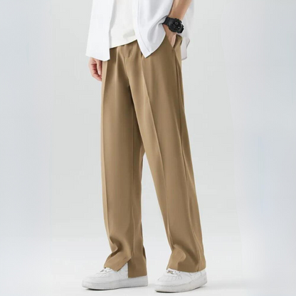 Silk-Touch Casual Pants