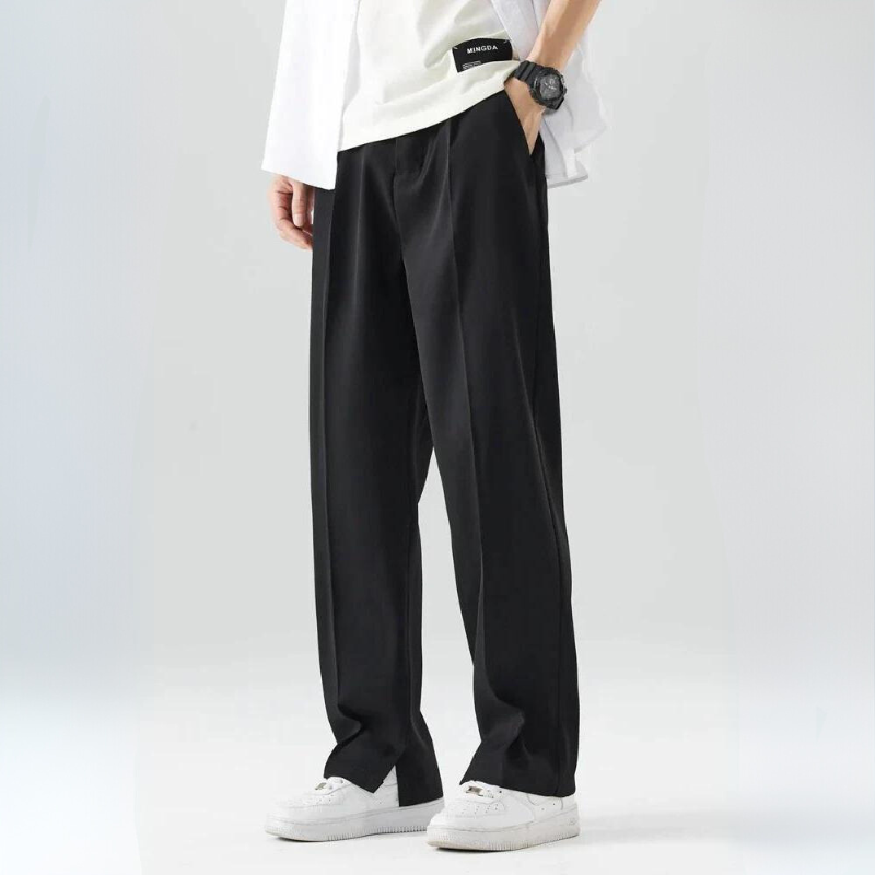 Silk-Touch Casual Pants