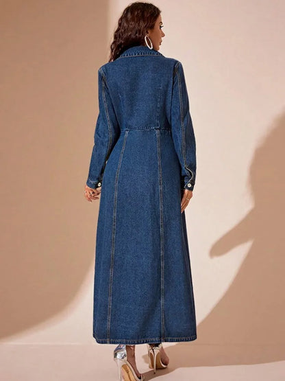 Rhea Denim Maxi Dress